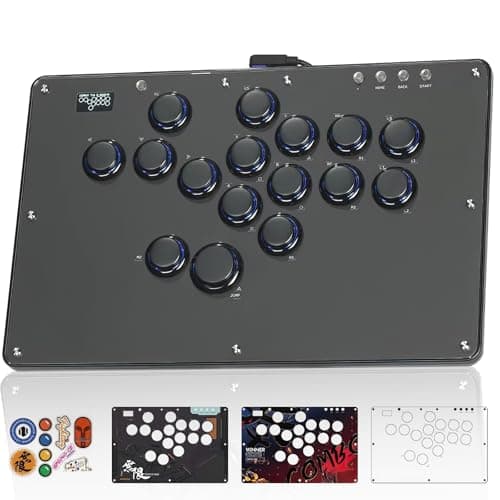 Image of Sehawei Arcade Stick U16 All-Button Gamerfinger with Custom RGB & Turbo Functions,Arcade Controller Street Fight for PC/Ps3/Ps4/Switch/Steam Game Keyboard-Supports Hot Swap & SOCD