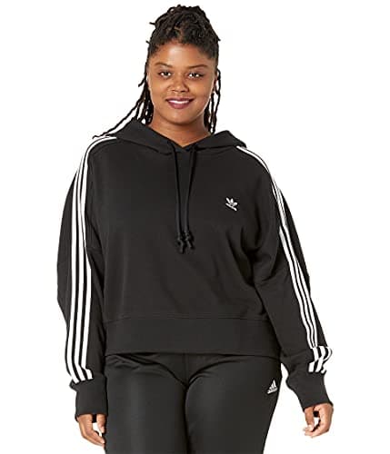Image of adidas Originals Women's Cropped Hoodie, Black, 4X