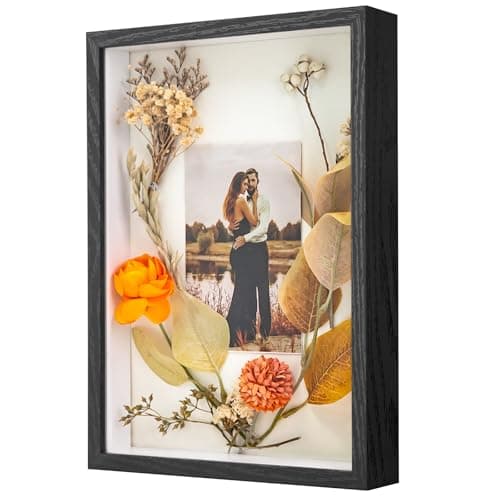 Image of WISYOK A4 Box Frame, Shadow Box Frame, Box Frames for Crafts 3D Deep 3cm, Deep Pictures Frame Black, Medal Display Frame for Photos, Artworks, Memory Tickets