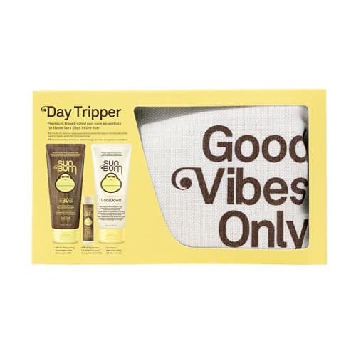 Image of Sun Bum Day Tripper SPF 30 Sun Care Kit, Travel Size Pack with Broad Spectrum Moisturizing Sun Cream Lotion, Sunscreen Lip Balm and Hydrating Cool Down After Sun Lotion
