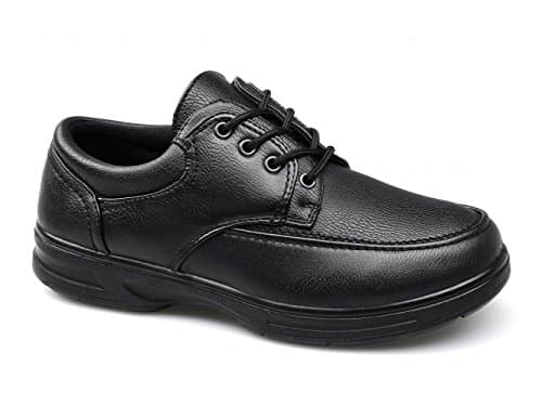 Image of Dr Keller BARRY Mens Lace-Up Comfort Wide Fit Shoes Black UK 9