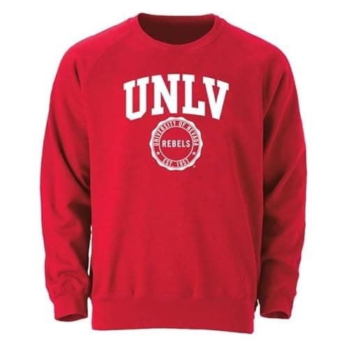 Image of Ivysport Barnesmith Crewneck Sweatshirt for College, Heritage Logo, Color, Adult Unisex, Unlv Rebels - Red, XL