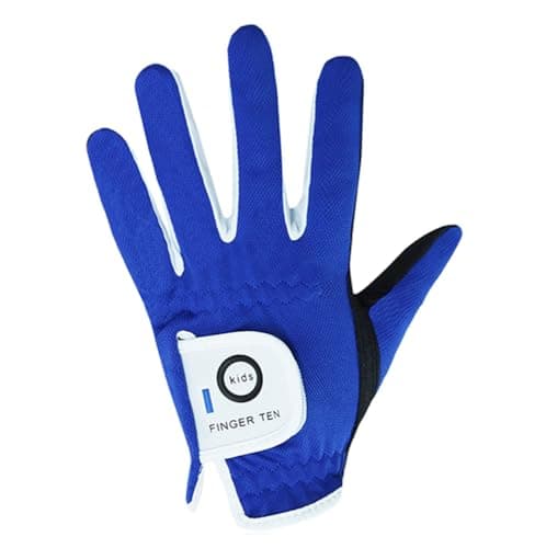 Image of AMRTA Golf Gloves Kids Youth Junior Toddler Boys Girls 1 Pack Left Hand, Breathable Microfiber Synthetic Right Handed Golfer Glove for Age 4-13 Years Old (Blue, S)