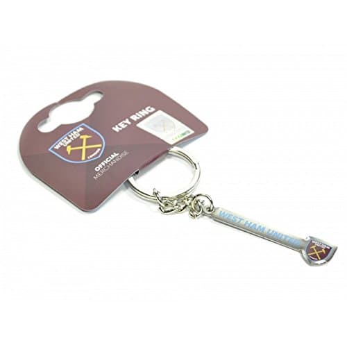 Image of West Ham United FC West Ham Text Keyring, Adults, Unisex, Multicoloured (Multicoloured), One Size
