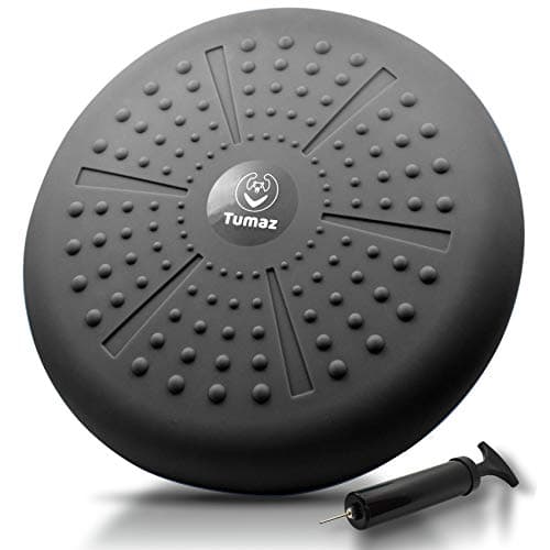 Image of Tumaz Wobble Cushion - Wiggle Seat to Improve Sitting Posture & Stay Focused, Balance Disc to Core Strength & Flexible Seating [Extra Thick Balance Board, Pump Included Wobble Board]