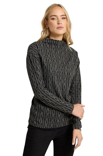 Image of Long Tall Sally - LTS Tall Grey Knit Funnel Neck Jumper - Women's