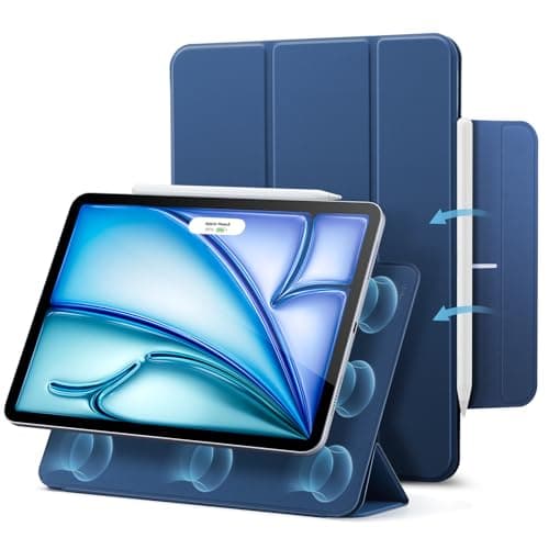 Image of ESR iPad Air 11 Inch Case for M4/M3/M2 (2026/2025/2024) & Air 5th/4th Gen (2022/2020), Powerful Magnetic Attachment, Slim Trifold Stand, Supports Pencil Pro & Pencil (USB-C), Durable Protection, Blue