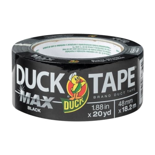 Image of Duck Tape Max Strength Black 48mm x 18.2m, High Strength, Heavy Duty, Gaffa & Duct Tape