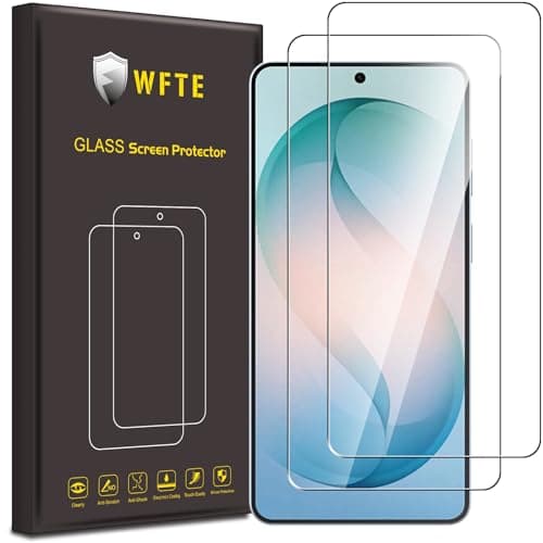 Image of WFTE 2-Pack Tempered Glass for Samsung Galaxy S26 Plus/S26+ 5G Screen Protector,9H Hardness,Anti-Scratch,Anti-Fingerprint,Bubble-Free,HD Clear,Protective Film for Samsung S26 Plus,Case Friendly