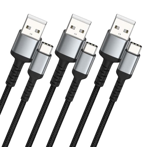 Image of ULIFTUS USB C Charger Cable [1M 3Pack], Braided Type C 3A Fast Charging Cord USB A to USB C Lead for Samsung Galaxy S23 S22 S21 S20 S10 S9 S8 Plus Note 10 9 8, Huawei, Pixel, Xiaomi, Sony