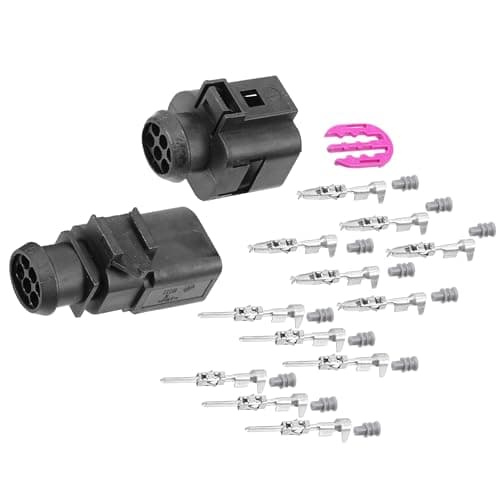 Image of VekAuto 1 Kit Compatible for VW Golf Jetta Passat, No.1J0973713/3B0973813 Plastic Copper Black Connector Plug Clip Kit
