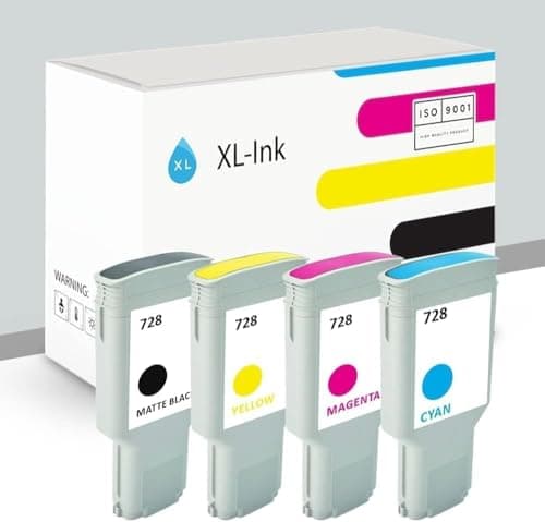 Image of XL-Ink Compatible with HP 728 4 pieces, 4 x 300 ml: MBK/C/M/Y