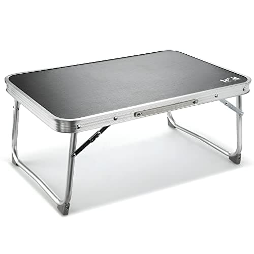 Image of Trail Low Camping Table Folding Lightweight Lockable Aluminium Frame with Handle W60cm x D40cm x H26cm Black