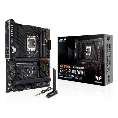 Image of ASUS TUF Gaming Z690-Plus WiFi LGA 1700(Intel12th Gen) ATX Gaming Motherboard(PCIe 5.0,DDR5,4xNVMe SSD,14+2 Power Stages,WiFi 6,2.5Gb LAN,Front USB 3.2 Gen 2 Type-C Ports,Thunderbolt 4)