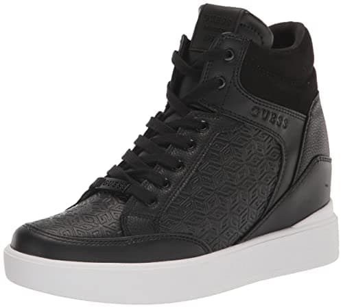 Image of GUESS Women's Blairin Sneaker, Black Logo, 5 UK