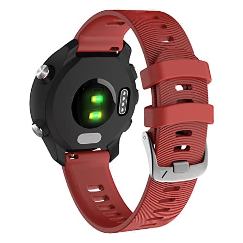 Image of Strap for Garmin Forerunner 245/645 Music,20mm Width Starp for Garmin Vivoactive 3/Vivoactive 3 Music (Red)
