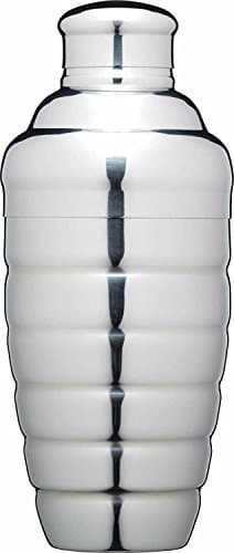 Image of BarCraft Art Deco Cocktail Shaker with Recipes in Gift Box, Stainless Steel - Easy Grip, 500 ml