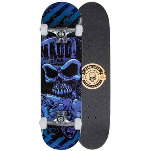 Image of Madd Gear Pro Series Beginner Complete Skateboards, 31 x 8" (Hatter Stripe Blue)