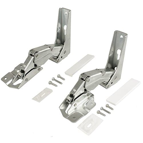 Image of Spares2go Upper + Lower Integrated Door Hinge Kit for CDA Fridge Freezer