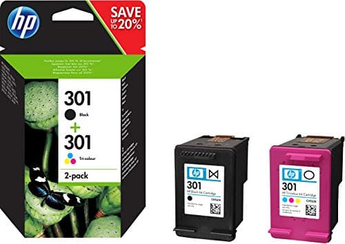 Image of HP 301 2-pack Black/Tri-colour Original Ink Cartridges Combo pack Page Yield B 170/Tri 150 (P/N N9J72AE)
