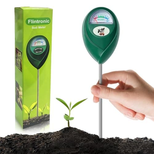 Image of flintronic Soil Moisture Meter, Accurate Soil Tester Ground Moisture Tester, Garden Agriculture Moisture Tester, Compact & Lightweight, Suitable For Indoor And Outdoor Vegetable Bed Gardens, Etc.