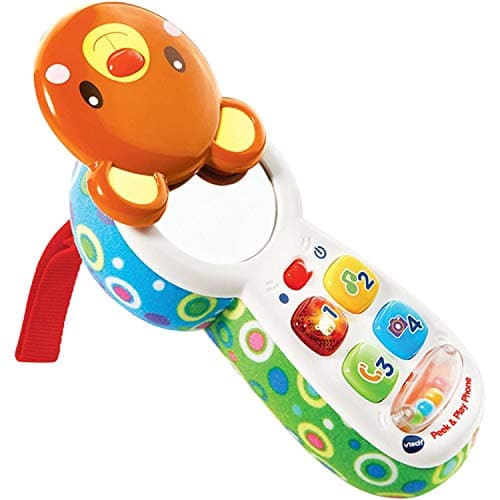 Image of VTech Peek and Play Phone, Kids Mobile Phone Toy, Educational Toy for Sensory Play, Gift for Babies, Suitable for Girls and Boys Aged 3 Months +, Multicolour