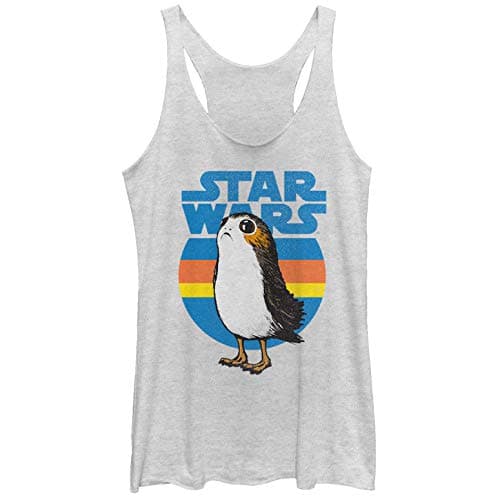 Image of STAR WARS Women's Shirt, White//Officially Licensed PORG Simple Junior's Racerback Tank, Medium
