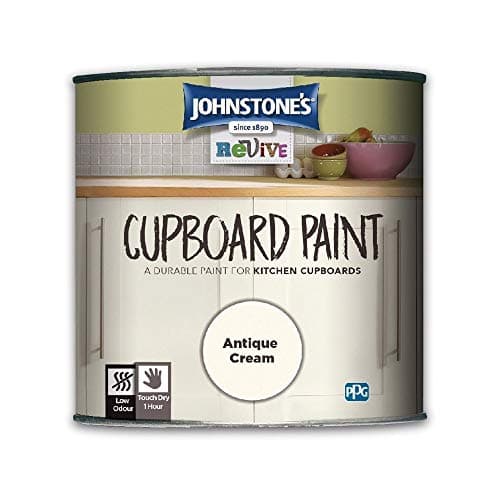 Image of Johnstone's 390289 Cupboard Paint Antique Cream 750 ml