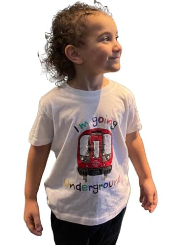 Image of GWCC Licensed Kids & Babies Unisex T-Shirt I am Going Underground Colour White Sizes 0-6 Months to 13 Years (3-4 Years, White)