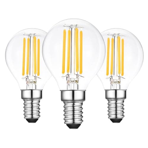 Image of Sokkldccd E14 Led Light Bulb Golf Ball, SES Small Screw Light Bulb, G45 Globe 4W Led Bulbs, Warm White 2700K, 40W Equivalent, Pack of 3