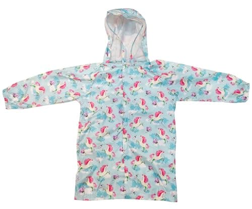 Image of REDCUB Kids’ Hooded Poncho - Waterproof Lightweight Raincoat for Toddlers Boys Girls Rain Jacket Coat Holidays Festivals Outdoors 3-4 Years (UK, Age, One Size, 4 Years, Regular, Unicorns)