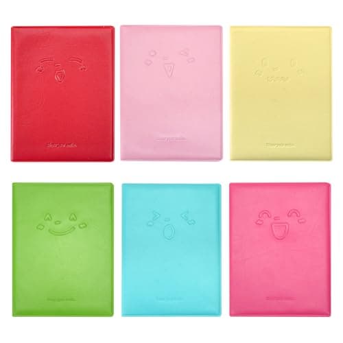 Image of QUMENEY 6Pcs Mini Notebook Small Pocket Note Book Portable Diary Notepads Candy Colors Travel Memo Pads with PU Leather Case 10.5 x 8cm/ 4 x 3inch, 100 Pages (6 Colors)