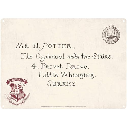 Image of Half Moon Bay | Harry Potter | Letter From Hogwarts Metal Wall Art | Official Merchandise | Bedroom decoration