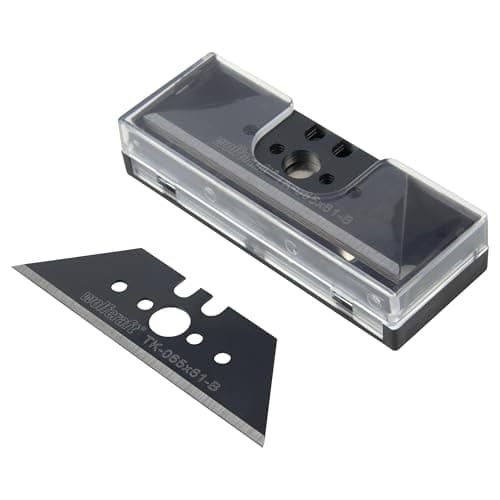 Image of wolfcraft PRO Sharp Trapezium Blades, 0.65 x 61 mm - 5 Black, Extra-Sharp Blades for Trapezium Blade Knife - 4206000
