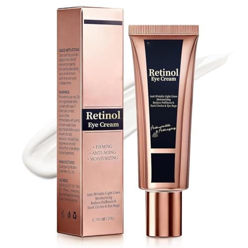 Image of Retinol Eye Cream for Wrinkles, Dark Circles & Puffiness, Anti-Aging Under Eye Cream with Caffeine & Peptide, Reduces Under-Eye bags & Fine lines, for All Skin Types (1pcs)