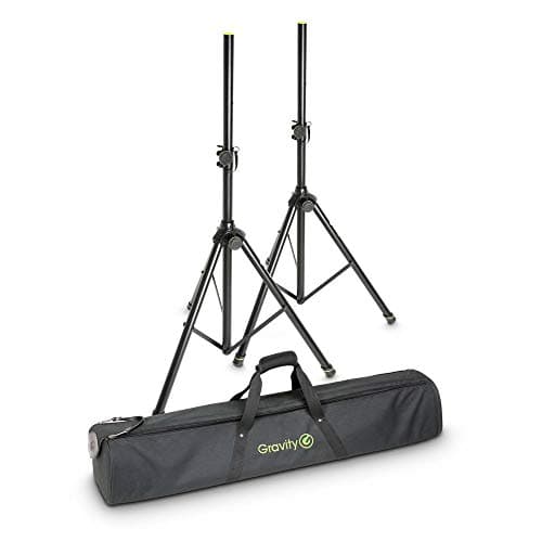 Image of Gravity SS 5212 B SET 1 - Speaker Stand Set of 2 Speaker Stands, Steel, with carrying bag