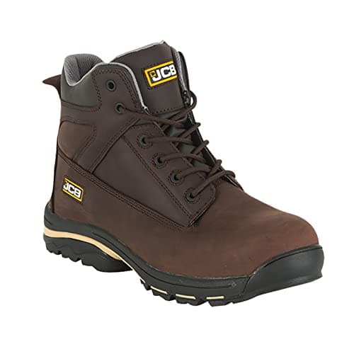 Image of JCB - Men's Safety Boots - Workmax Chukka Work Boots - Nubuck - Durable and Protective - Ideal for Work Environments Workwear - Size 9 UK, 43 EU - Brown