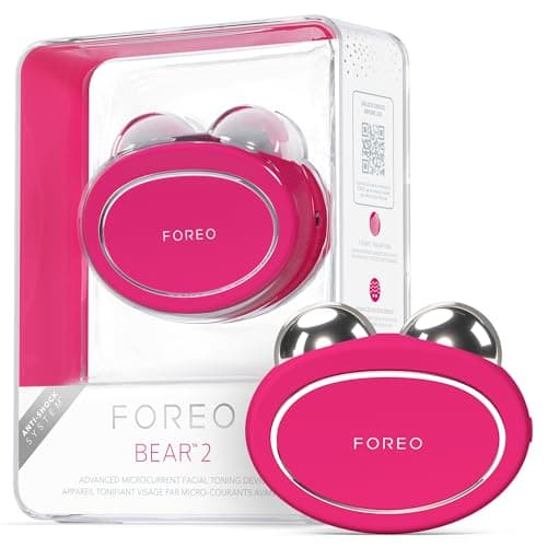 Image of FOREO Bear 2 Advanced Lifting & Toning Microcurrent Facial Device, Anti Aging Face Sculpting Tool, Instant Face Lift, Firm & Contour, Non-Invasive Skin Care Tools, Fuchsia