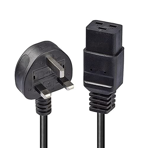 Image of LINDY 2m UK 3 Pin Plug to IEC C19 Power Cable Black