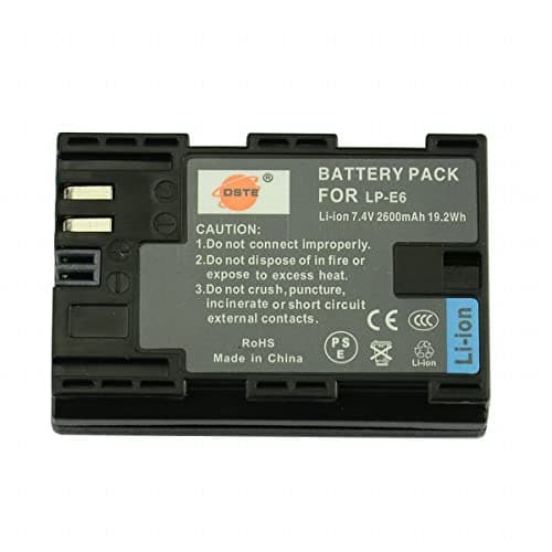 Image of DSTE® LP-E6 Rechargerable Li-ion Battery for Canon EOS 5D Mark II, EOS 5D Mark III, EOS 6D, EOS 7D, EOS 60D, EOS 60Da, EOS 70D