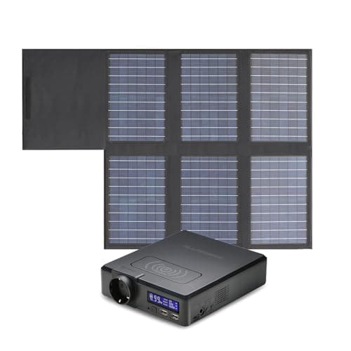Image of ALLPOWERS S200 Power Station with Solar Panel, 154Wh/41600mAh Portable Power Station with 60W Foldable Solarpanel, 200W Solar Generator with 230V AC Output/12W USB-A/USB-C for Motorhome Camping