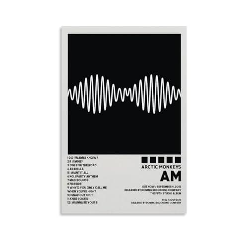 Image of GAOSHI Arctic Poster Monkeys Am Poster Album Cover Posters all Art Canvas Gift For Friend Bed Room Living Room Decor Modern Aesthetic12x18inch(30x45cm) Unframe-style-1