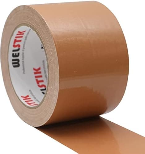 Image of WELSTIK Professional Grade Duct Tape, Waterproof Duct Cloth Fabric,Colored Gaffer Tape for Repairs, DIY, Crafts, Indoor Outdoor Use,75mm X 41M, 7.5 Mil Thick,Brown