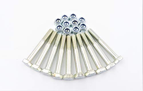 Image of PTO Shaft Shear Bolt M8 x 60mm Grade 8.8 Pack of 10 Mowers Grass Toppers etc + 10 M8 Nyloc Lock Nuts High Tensile Grade 10.9