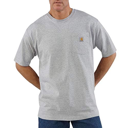Image of Carhartt Men's K87 Workwear Pocket Short Sleeve T-Shirt (Regular and Big & Tall Sizes) - grey - XXL