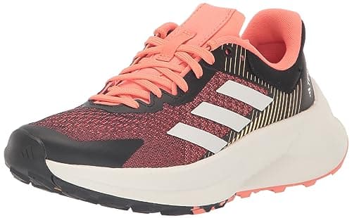Image of adidas Women's Terrex Soulstride Flow Trail Running Shoes, Black/Crystal White/Impact Orange, 6.5 UK