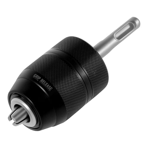 Image of Keyless Drill Chuck Adapter with SDS Plus Shank, 2-13mm 1/2-20UNF Mount Heavy Duty Converter Tool Self-Tighten Chuck Adapter for Hammer Drills