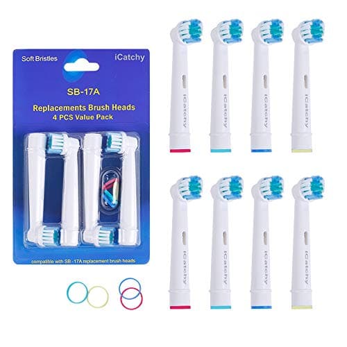 Image of Compatible with Oral-B Precision Clean Toothbrush Heads Replacement Refills for Rechargeable Electric Toothbrush for Braun Oral B (Pack of 8)