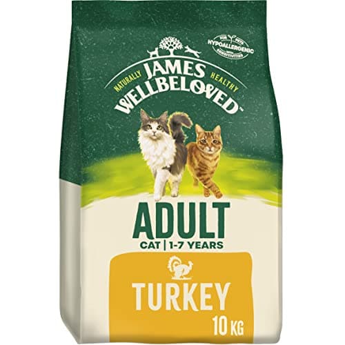Image of James Wellbeloved Adult Turkey 10 kg Bag, Hypoallergenic Dry Cat Food