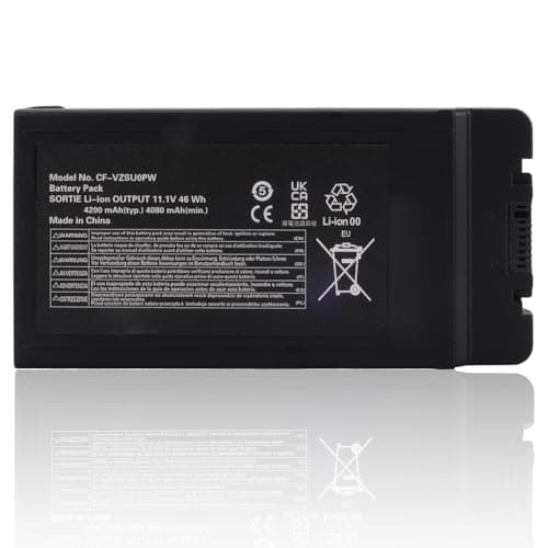 Image of CF-VZSU0PR CF-VZSU0PW Battery Compatible with Panasonic TOUGHBOOK CF-54 Mk1 Series 54 Gloved Multi Touch 54 Prime CF-VZSU0LW CF-VZSU0GW CF-54F0961NE 11.1V 46Wh